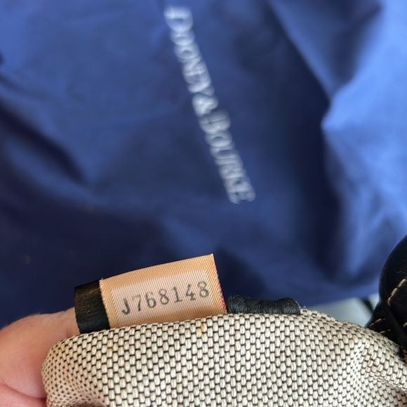 Dooney & Bourke vintage Doctor bag style navy blue all weather leather 2 handle - Picture 11 of 14